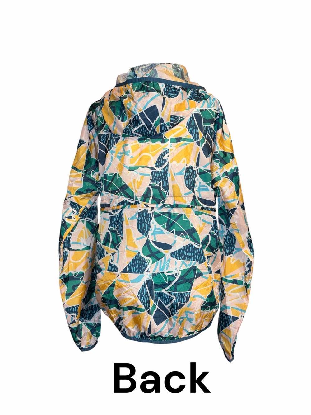 cotopaxi Women’s ' Teal & Green Colorblock Hooded Windbreaker - Picture 4 of 6